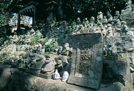 男岳神社石猿群の写真